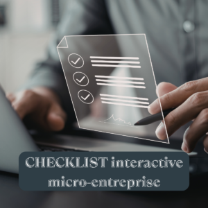 Checklist interactive pour créer, organiser et piloter votre micro-entreprise sans rien oublier.